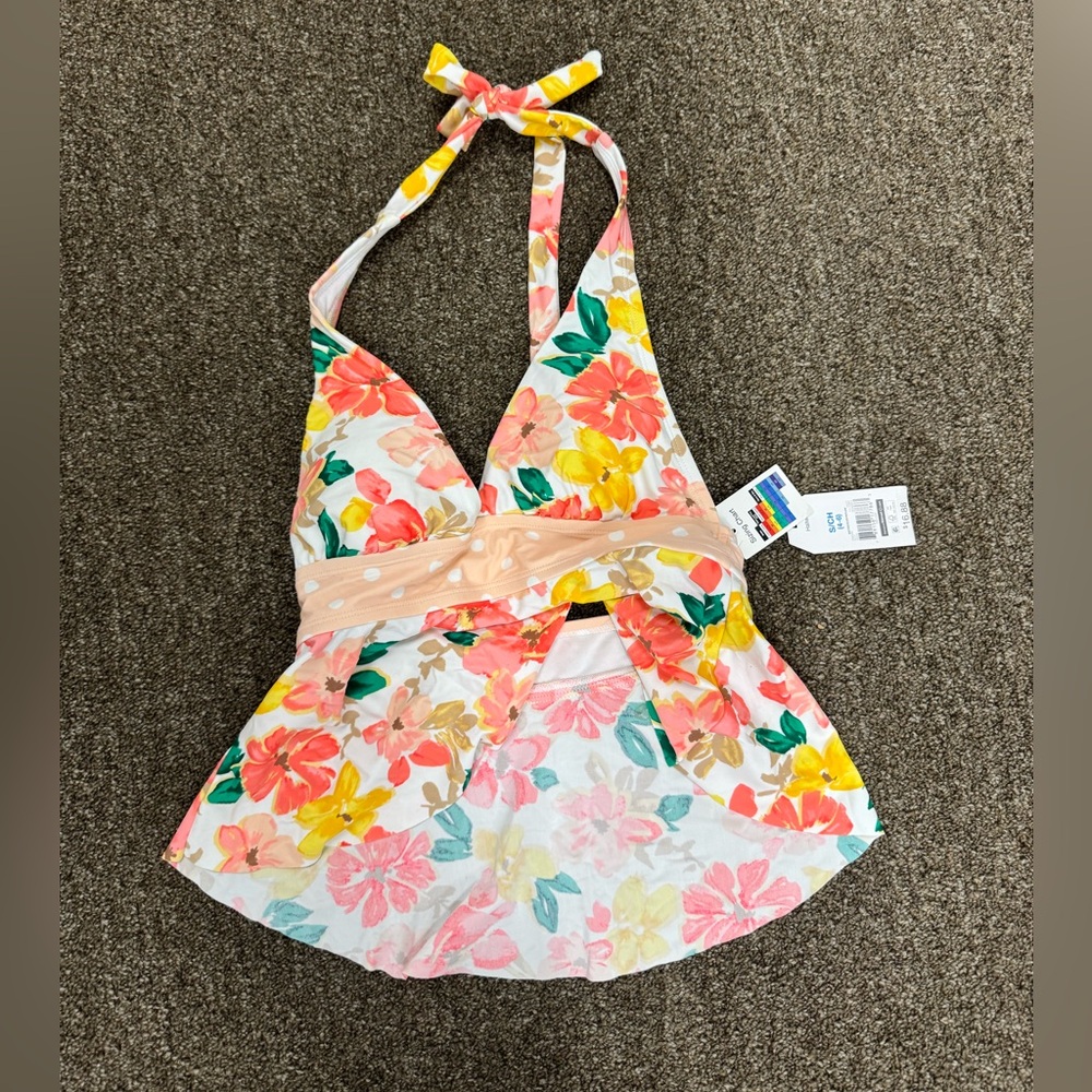 Floral Halter Top with Bow size small juniors